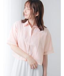 Te chichi TERRASSE（テチチテラス）の「オーガンジードッキングシャツ（シャツ/ブラウス）」