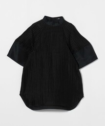 新品タグ付】M・fil エムフィル ノースリーブブラウス ネイビー