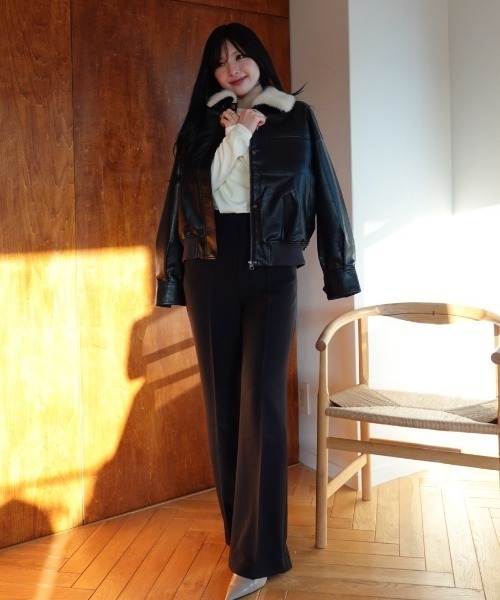 SENEE（セニー）の「【ファー襟取り外し可能】2way short jacket（2ウェイショートジャケット）（ブルゾン・レディース・ブラック/ブラウン・MEDIUM/SMALL）」の22枚目の写真