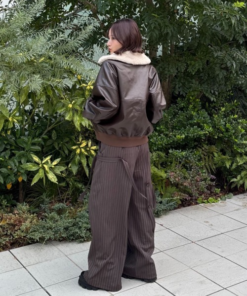 セール】【ファー襟取り外し可能】2way short jacket（2ウェイショート