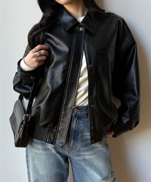 ファー襟取り外し可能】2way short jacket（2ウェイショートジャケット