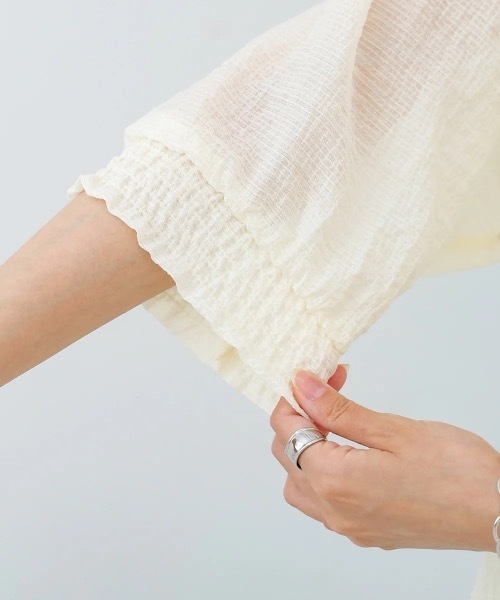 Bab（バブ）の「ギャザーミニワンピース/チュニック（チュニック・レディース・ブラック/サックスブルー/ホワイト系その他・MEDIUM）」の20枚目の写真