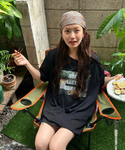 TEEN BOOP（ティーンブープ）の「CINEMAルーズTee（Tシャツ/カットソー・レディース・オフホワイト/ブラック・FREE）」の2枚目の写真