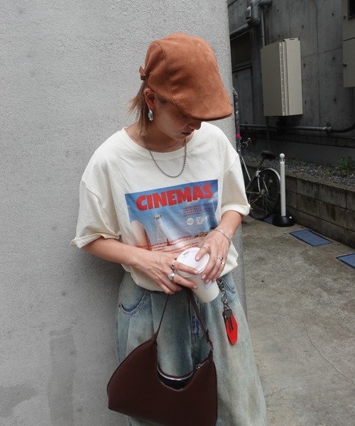 TEEN BOOP（ティーンブープ）の「CINEMAルーズTee（Tシャツ/カットソー・レディース・オフホワイト/ブラック・FREE）」の6枚目の写真