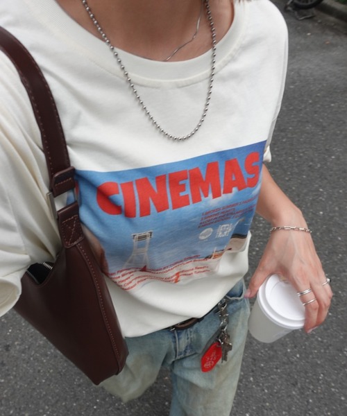 TEEN BOOP（ティーンブープ）の「CINEMAルーズTee（Tシャツ/カットソー・レディース・オフホワイト/ブラック・FREE）」の8枚目の写真