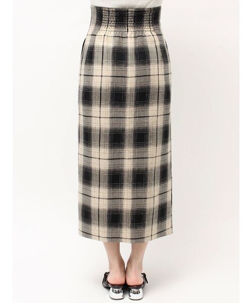 LAGUNAMOON（ラグナムーン）の「ロービングチェックナロースカート（スカート・レディース・ベージュ/ブラウン・SMALL/MEDIUM）」の9枚目の写真