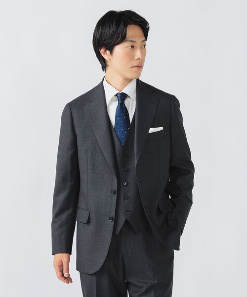 BEAMS HEART(ビームスハート)の「【4/23値下げ】130's グレンチェック 3ボタン 3ピーススーツ(セットアイテム)(スーツセット・メンズ・グレー/ネイビー・SMALL/MEDIUM/LARGE/X-LARGE/XX-LARGE)」の12枚目の写真