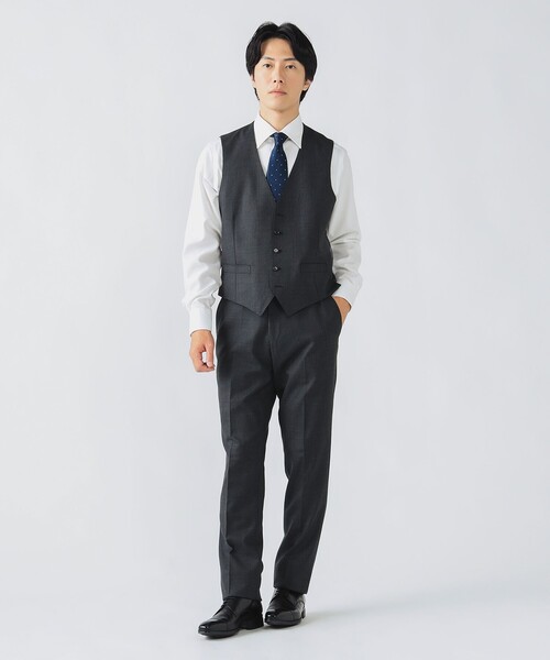 セール】【4/23値下げ】130's グレンチェック 3ボタン 3ピーススーツ