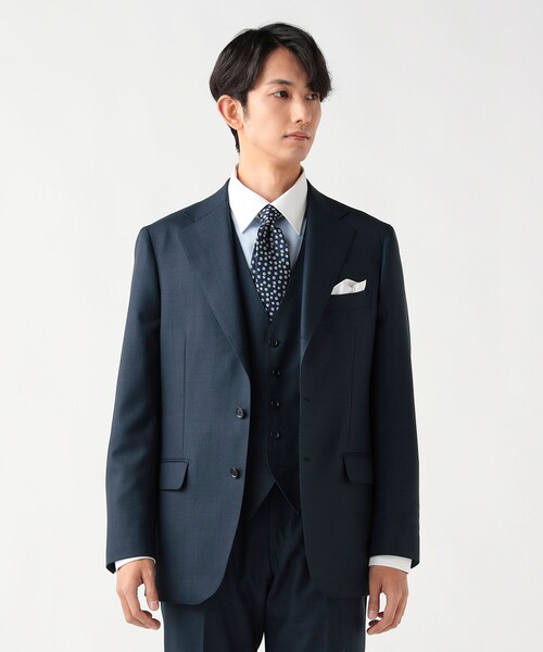 130's グレンチェック 3ボタン 3ピーススーツ（セットアイテム