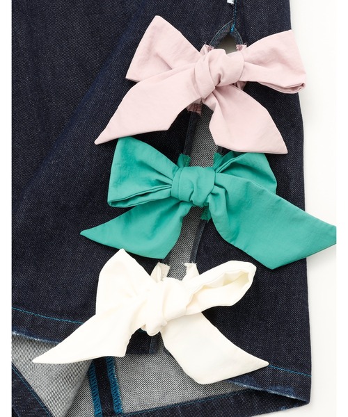 Little sunny bite（リトルサニーバイト）の「denim ribbon mini dress（ワンピース・レディース・インディゴブルー/ブルー・MEDIUM/SMALL）」の12枚目の写真