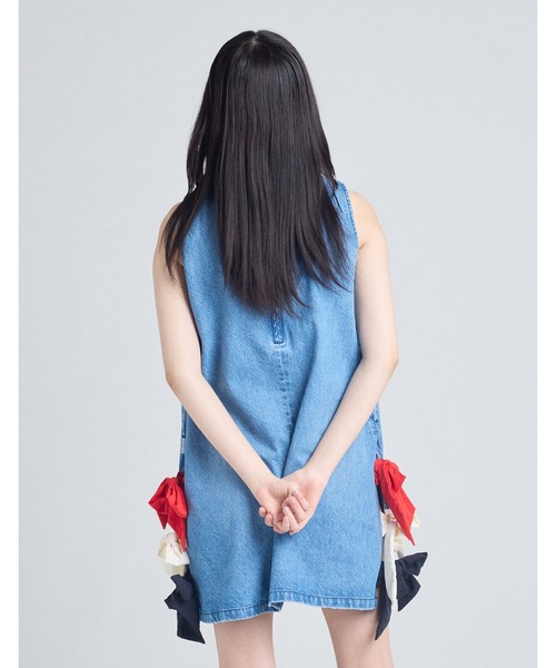 Little sunny bite（リトルサニーバイト）の「denim ribbon mini dress（ワンピース・レディース・インディゴブルー/ブルー・MEDIUM/SMALL）」の20枚目の写真