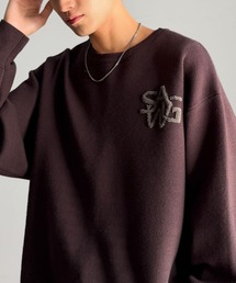 Java（ジャバ）の「《JaVaジャバコラボ》立体編みで飾る個性。サガラ刺繍風ロゴオーバーサイズニット（ニット/セーター）」