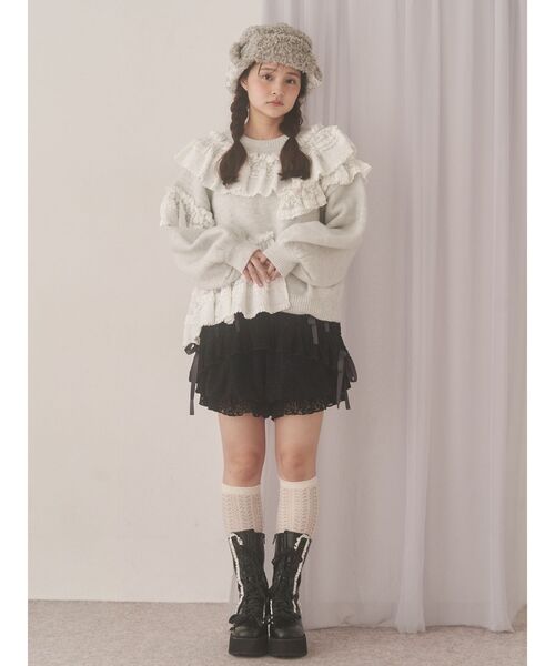 セール】frill frill knit tops（ニット/セーター）｜merry jenny