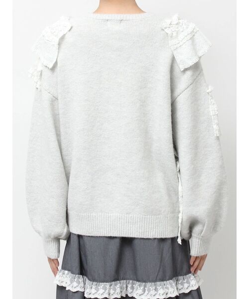 merry jenny（メリージェニー）の「frill frill knit tops（ニット/セーター・レディース・アイボリー/ピンク/グレー・FREE）」の15枚目の写真