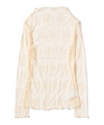 CAROLINA GLASER | フラワー シアー ロングスリーブ カットソー(Tシャツ/カットソー)