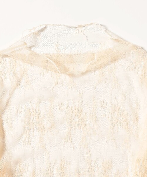 CAROLINA GLASER(カロリナ グレイサー)の「フラワー シアー ロングスリーブ カットソー(Tシャツ/カットソー・レディース・ホワイト系その他5/ブラック・ONE SIZE)」の3枚目の写真