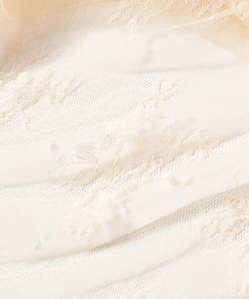 CAROLINA GLASER(カロリナ グレイサー)の「フラワー シアー ロングスリーブ カットソー(Tシャツ/カットソー・レディース・ホワイト系その他5/ブラック・ONE SIZE)」の6枚目の写真