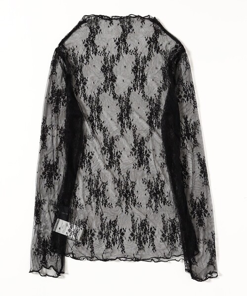 CAROLINA GLASER(カロリナ グレイサー)の「フラワー シアー ロングスリーブ カットソー(Tシャツ/カットソー・レディース・ホワイト系その他5/ブラック・ONE SIZE)」の8枚目の写真