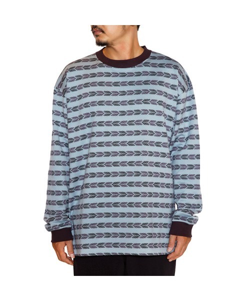 BORDER JACQUARD DROP SHOULDER L/S CS（Tシャツ/カットソー）｜CALEE
