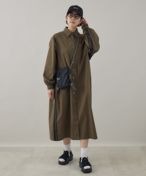 Dignite collier ブラック ロングワンピース 38 ディニテコリエ(Dignite Collier）ロングシャツワンピ／ブラック