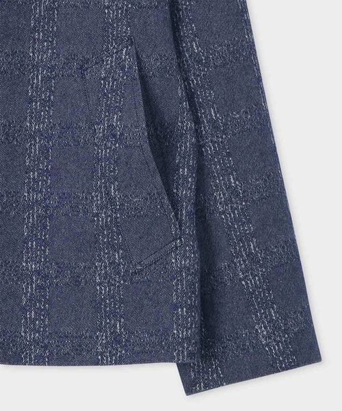 PS Paul Smith(ピーエスポールスミス)の「ジャカードチェック ブルゾン / 252107 374Z(ブルゾン・メンズ・ライトインディゴブルー・MEDIUM/LARGE/X-LARGE)」の4枚目の写真