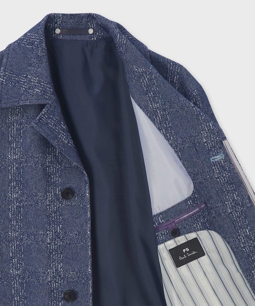 PS Paul Smith(ピーエスポールスミス)の「ジャカードチェック ブルゾン / 252107 374Z(ブルゾン・メンズ・ライトインディゴブルー・MEDIUM/LARGE/X-LARGE)」の5枚目の写真
