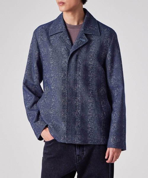 PS Paul Smith(ピーエスポールスミス)の「ジャカードチェック ブルゾン / 252107 374Z(ブルゾン・メンズ・ライトインディゴブルー・MEDIUM/LARGE/X-LARGE)」の7枚目の写真