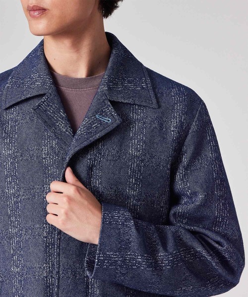 PS Paul Smith(ピーエスポールスミス)の「ジャカードチェック ブルゾン / 252107 374Z(ブルゾン・メンズ・ライトインディゴブルー・MEDIUM/LARGE/X-LARGE)」の9枚目の写真