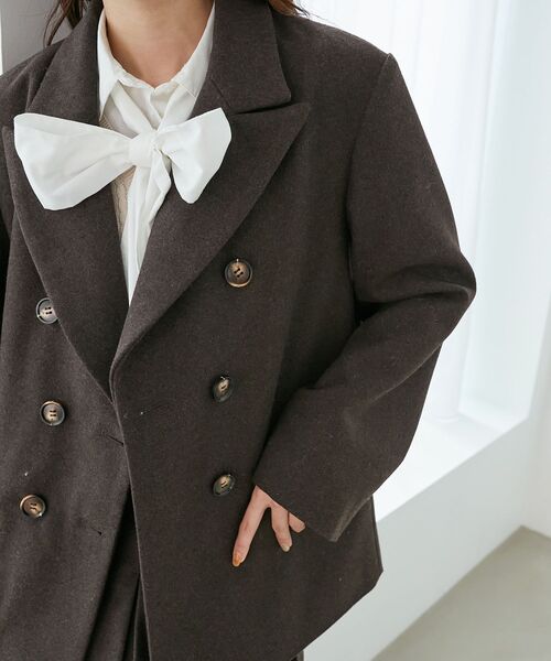 MAJESTIC LEGON（マジェスティックレゴン）の「テーラードジャケット（テーラードジャケット・レディース・ブラウン/グレー・MEDIUM）」の19枚目の写真