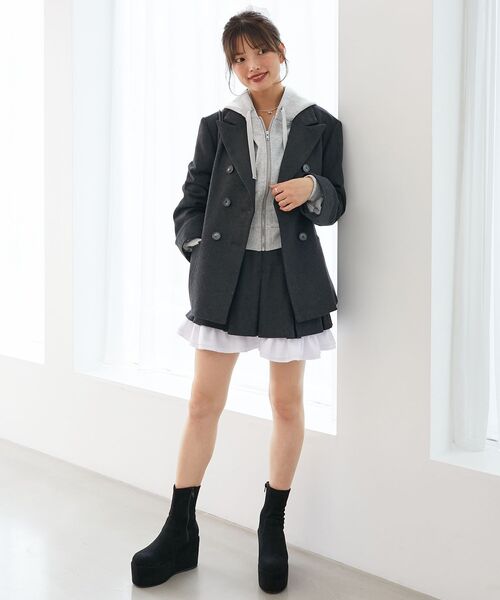 MAJESTIC LEGON（マジェスティックレゴン）の「テーラードジャケット（テーラードジャケット・レディース・ブラウン/グレー・MEDIUM）」の18枚目の写真