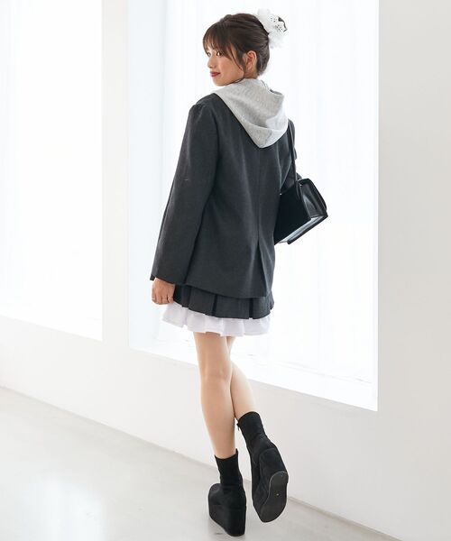 MAJESTIC LEGON（マジェスティックレゴン）の「テーラードジャケット（テーラードジャケット・レディース・ブラウン/グレー・MEDIUM）」の16枚目の写真