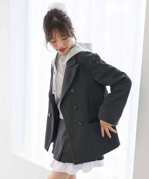 MAJESTIC LEGON（マジェスティックレゴン）の「テーラードジャケット（テーラードジャケット・レディース・ブラウン/グレー・MEDIUM）」の14枚目の写真