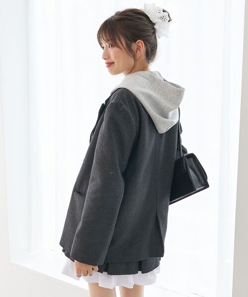 MAJESTIC LEGON（マジェスティックレゴン）の「テーラードジャケット（テーラードジャケット・レディース・ブラウン/グレー・MEDIUM）」の13枚目の写真