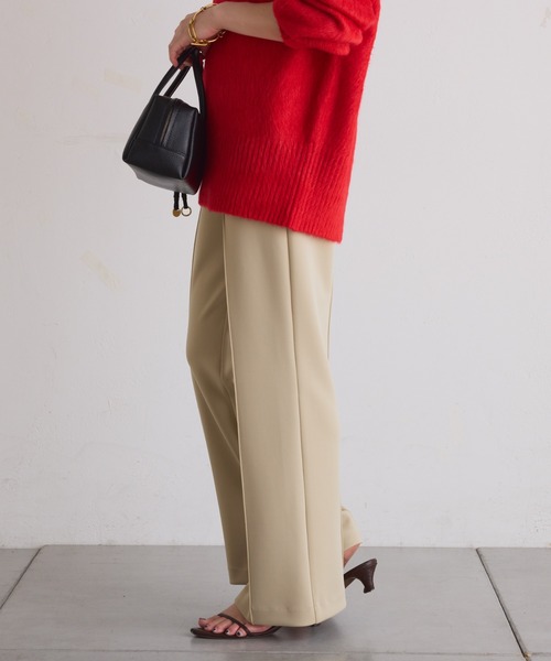 COLLAGE GALLARDAGALANTE（コラージュガリャルダガランテ）の「ピンタックセミフレアパンツ（その他パンツ・レディース・ブラック/ベージュ・1/0）」の15枚目の写真