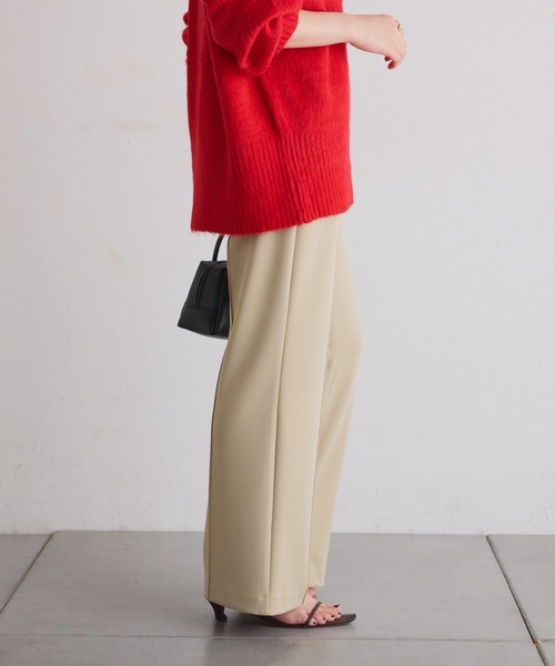 COLLAGE GALLARDAGALANTE（コラージュガリャルダガランテ）の「ピンタックセミフレアパンツ（その他パンツ・レディース・ブラック/ベージュ・1/0）」の17枚目の写真