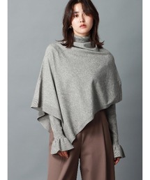 CIS.（シス）の「CIS． フリルカフタートルニット＆ケープ ウォッシャブル 無地（ニット/セーター）」