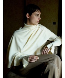 CIS.（シス）の「CIS. フリルカフタートルニット&ケープ ウォッシャブル 無地（ニット/セーター）」