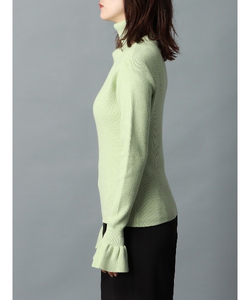 CIS.（シス）の「CIS． フリルカフタートルニット＆ケープ ウォッシャブル 無地（ニット/セーター・レディース・ホワイト/グリーン/ブラック/グレー・36(7号)/38(9号)）」の10枚目の写真