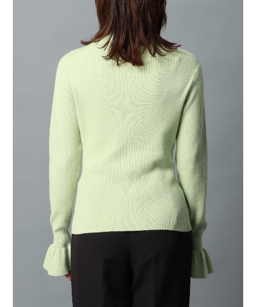 CIS.（シス）の「CIS． フリルカフタートルニット＆ケープ ウォッシャブル 無地（ニット/セーター・レディース・ホワイト/グリーン/ブラック/グレー・36(7号)/38(9号)）」の11枚目の写真