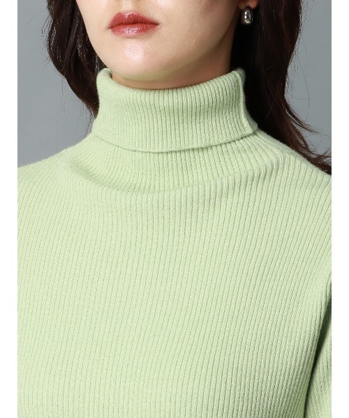 CIS.（シス）の「CIS． フリルカフタートルニット＆ケープ ウォッシャブル 無地（ニット/セーター・レディース・ホワイト/グリーン/ブラック/グレー・36(7号)/38(9号)）」の12枚目の写真