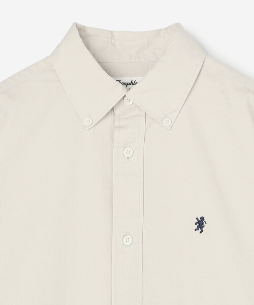 GYMPHLEX（ジムフレックス）の「Gymphlex | コットンツイル ショートボタンダウンシャツ WOMEN（シャツ/ブラウス・レディース・ベージュ/チャコール・14）」の13枚目の写真