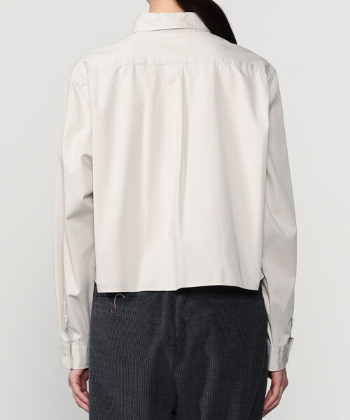 GYMPHLEX（ジムフレックス）の「Gymphlex | コットンツイル ショートボタンダウンシャツ WOMEN（シャツ/ブラウス・レディース・ベージュ/チャコール・14）」の9枚目の写真