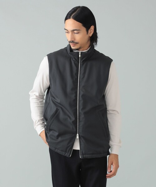 TAION（タイオン）の「【別注】TAION × IG / ウール ジップアップ ダウンベスト（ベスト・メンズ・チャコールグレー/ブラック・S/M/L）」の4枚目の写真