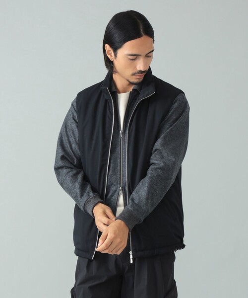 TAION（タイオン）の「【別注】TAION × IG / ウール ジップアップ ダウンベスト（ベスト・メンズ・チャコールグレー/ブラック・S/M/L）」の7枚目の写真