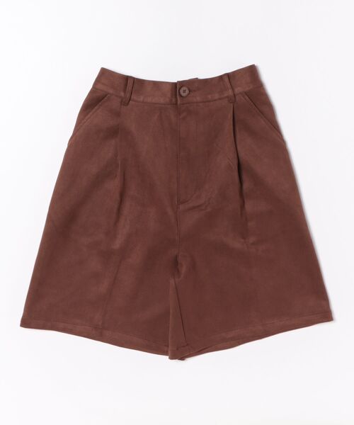 STYLEBLOCK（スタイルブロック）の「フェイクスウェードハーフパンツ（その他パンツ・レディース・キャメル/ブラウン/チャコールグレー/ブラック・M）」の3枚目の写真