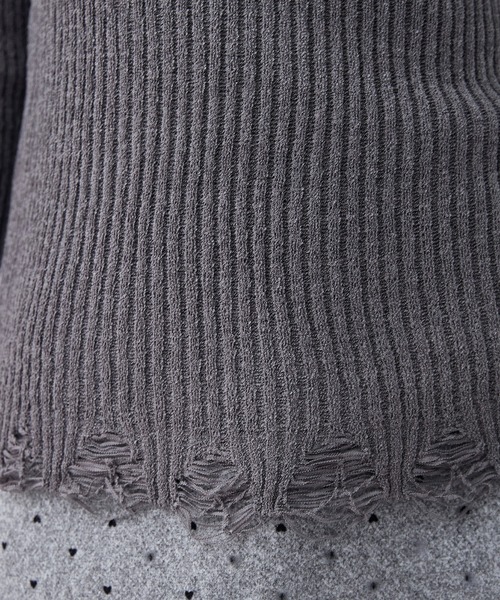 SUWDEE(スーディー)の「2way crush knit pullover(ニット/セーター・レディース・ブラック/アイボリー/グレー/ホワイト/ブラウン・FREE)」の11枚目の写真