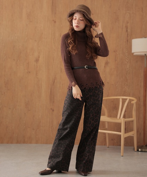 SUWDEE(スーディー)の「2way crush knit pullover(ニット/セーター・レディース・ブラック/アイボリー/グレー/ホワイト/ブラウン・FREE)」の18枚目の写真