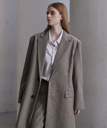 emmaさん、新品未使用！CITY ブラウン（ワインレッド ）チェスターコート emmaさん、新品未使用！CITY ブラウン（ワインレッド