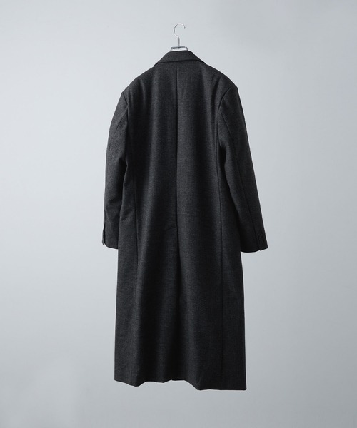 CLEL】Wool Blend Herringbone Tweed Coat / ウールブレンド