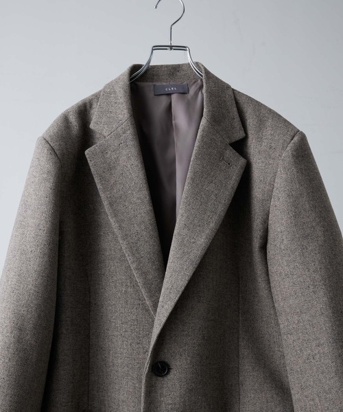 CLEL（クレイル）の「【CLEL】Wool Blend Herringbone Tweed Coat